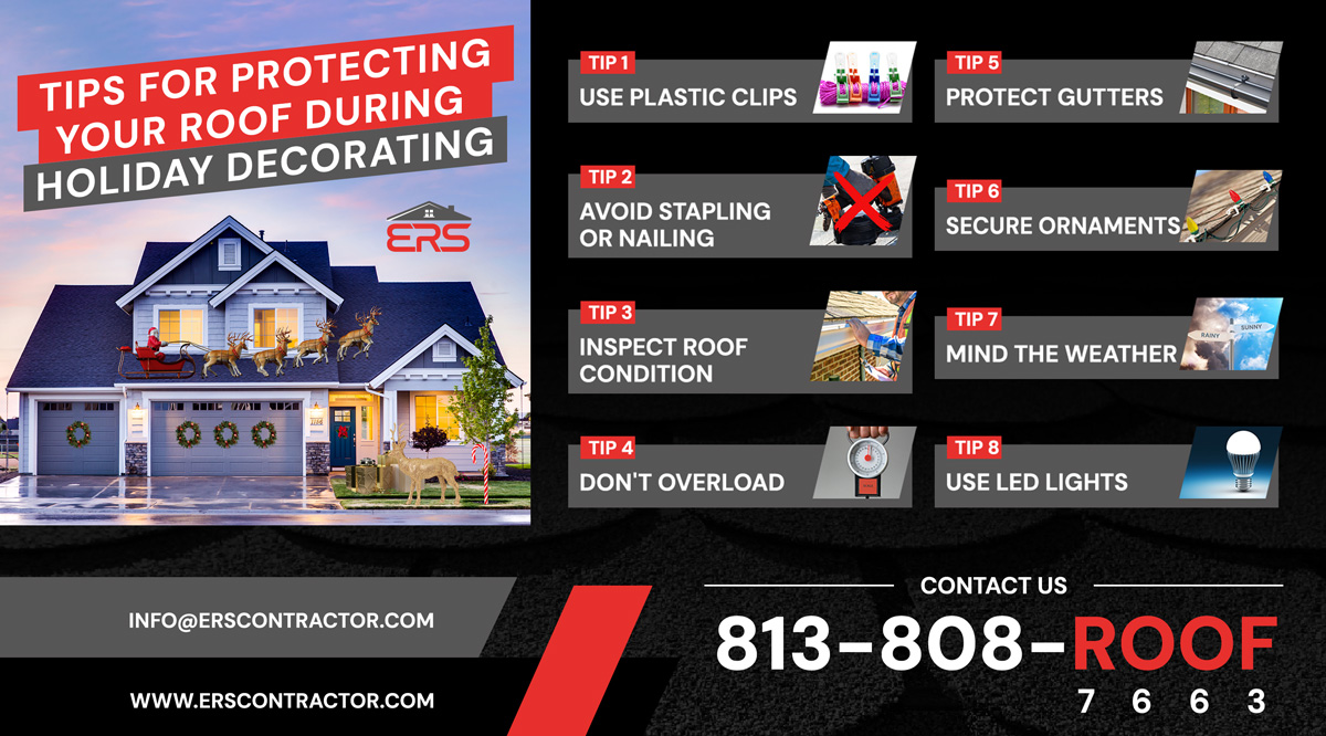 Tips For Roof Protecting During Holiday Decorating Infographics Desktop